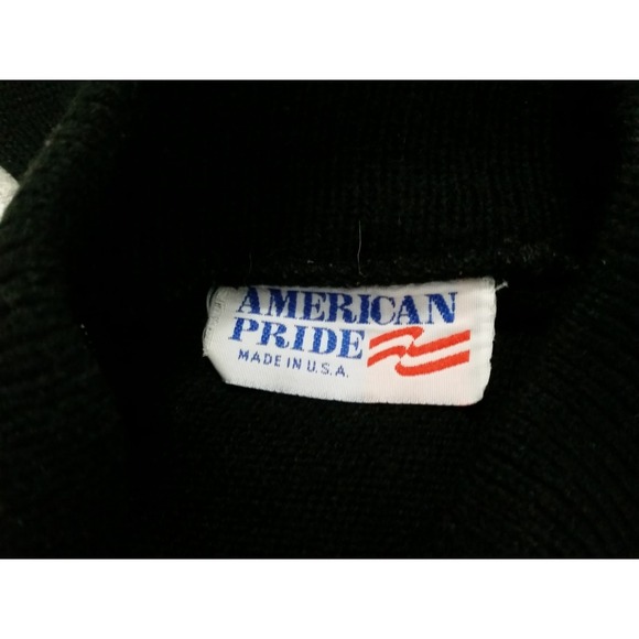 Vintage Men's American Pride Sweater USA Made Acrylic Blend 80s 90s Argyle - Picture 4 of 8
